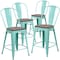 Flash Furniture Mint Metal Counter Stool, 24", PK4 4-ET-3534-24-MINT-WD-GG - alternate 2